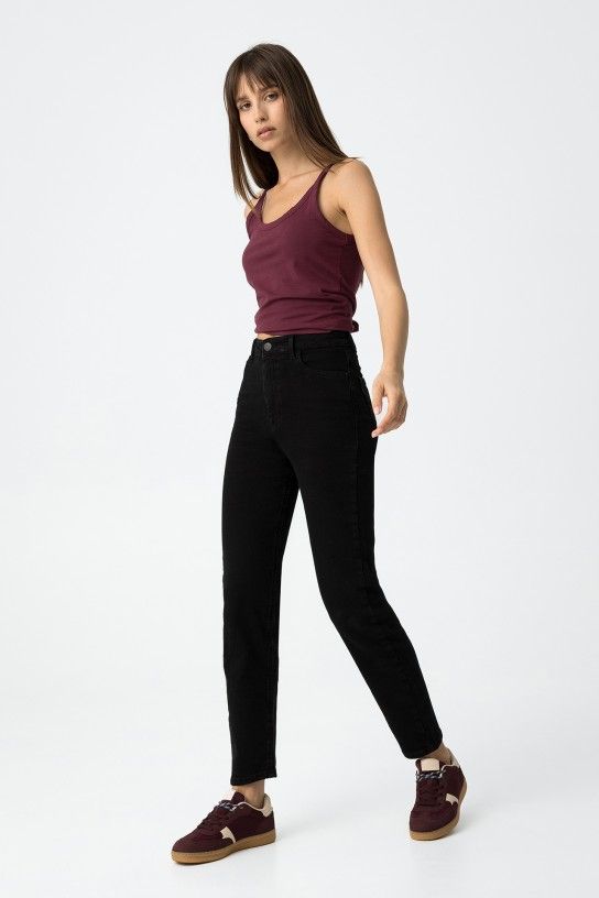 Jeans Mom_Slim_48 Negro - Imagen 3