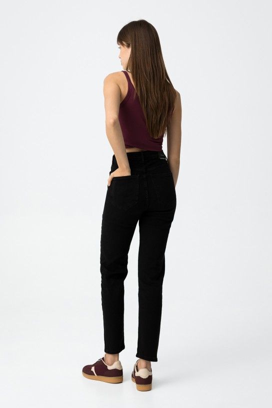 Jeans Mom_Slim_48 Negro - Imagen 5