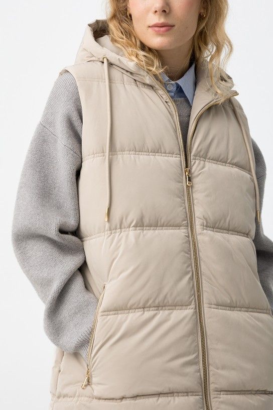 Chaleco Acolchado Duranduran Beige - Imagen 2