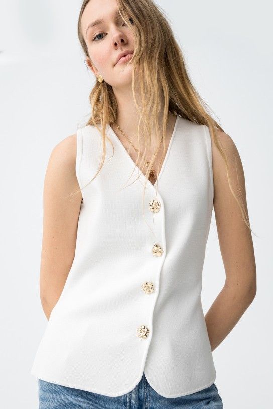 Top Fleur Blanco - Imagen 2