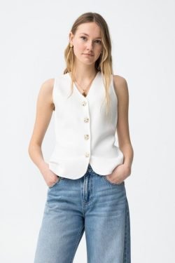 Top Fleur Blanco